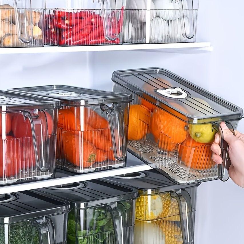 Transparent Fridge container with handle small