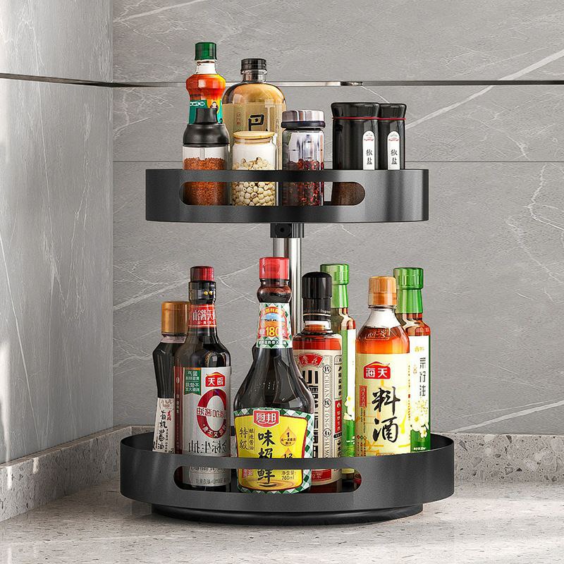 360° Rotating metallic Kitchen / Bathroom / spice Storage Rack