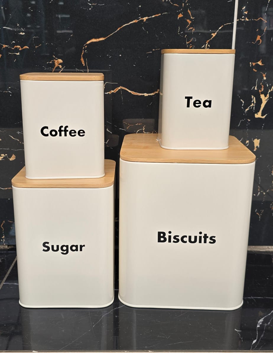 Storage Jars Set with Bamboo Lid