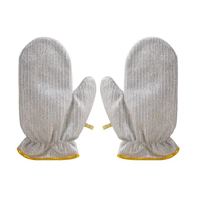 waterproof lining multi-use steel wire dishwashing gloves
