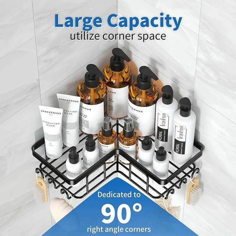 3pcs corner shower caddy with soap dish