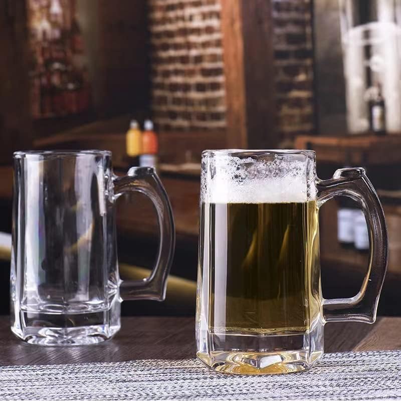 Transparent Crystal Beer/Dawa Mug Glass with Premium Handle