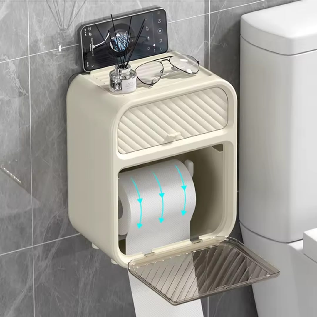 Space-Saving Wall-Mounted Tissue Box Holder