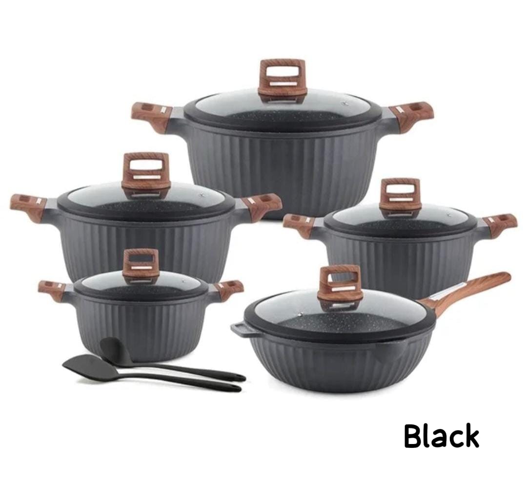 12pcs Marble cookware set