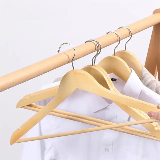 Wooden clothes hanger