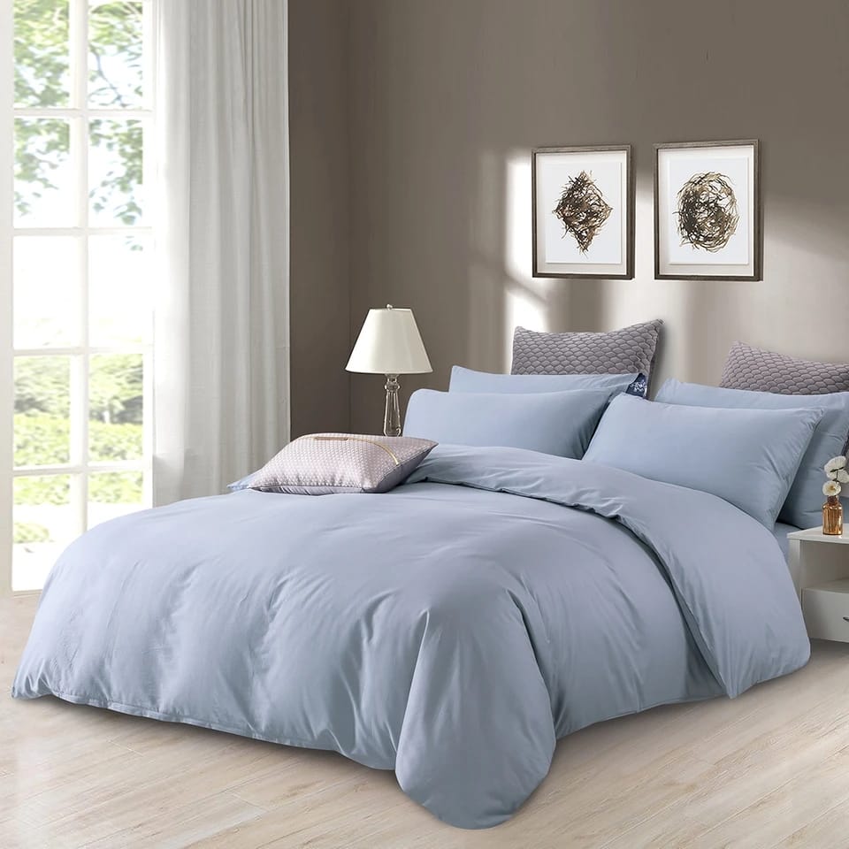 4pc Plain High Quality Duvet Cover Set (Soft Glam Edition)