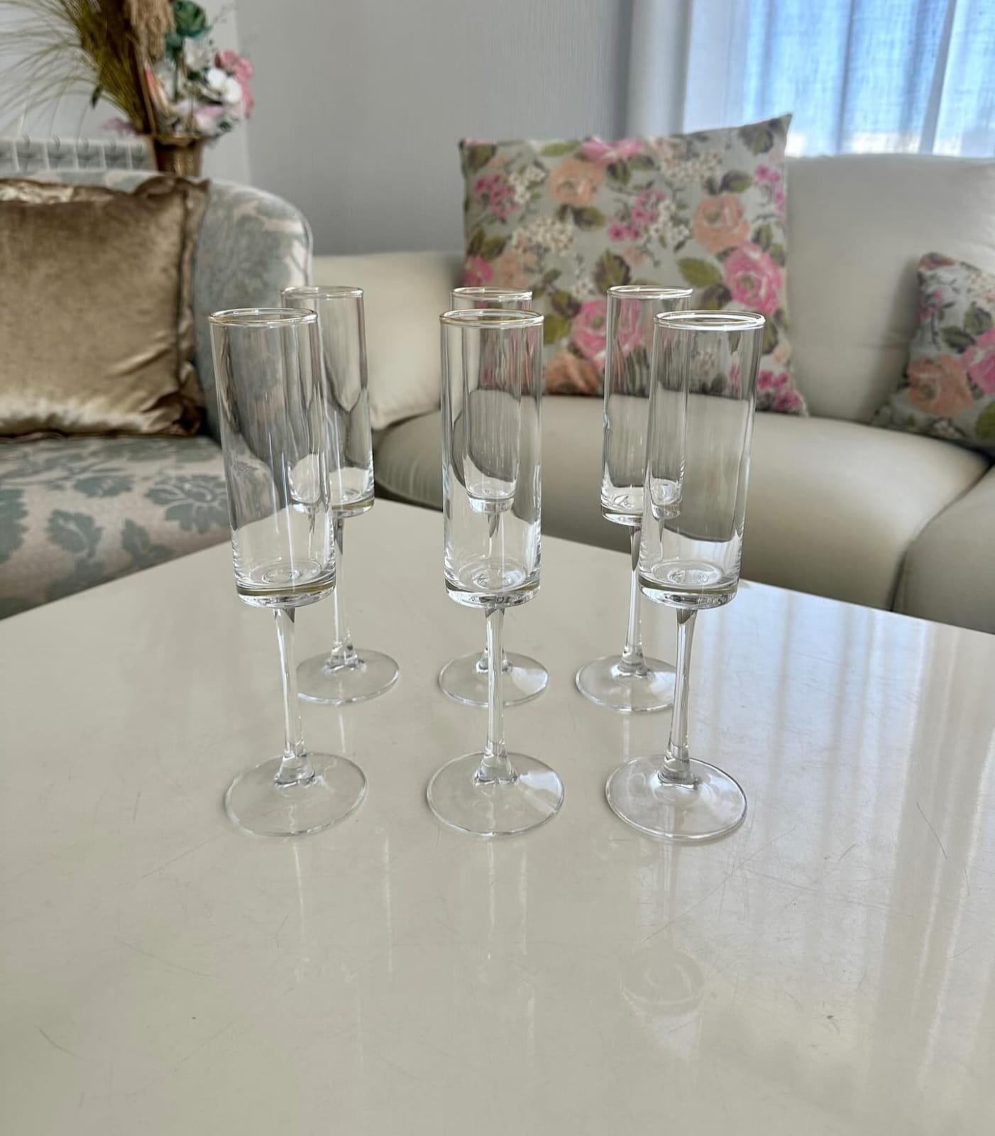 6pcs Elegant Crystal Champagne Glass