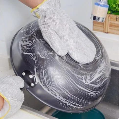 waterproof lining multi-use steel wire dishwashing gloves