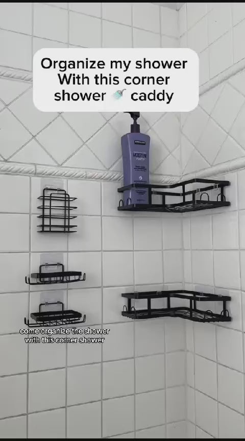 5pcs corner Shower caddy shelf/Bathroom organizer