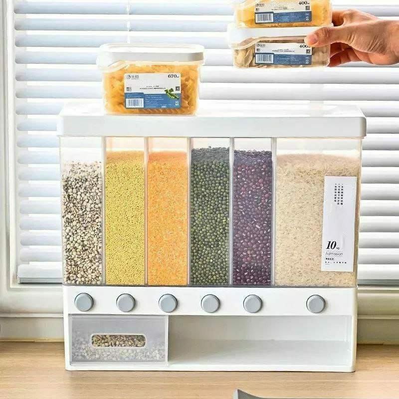 6 compartment cereals dispenser