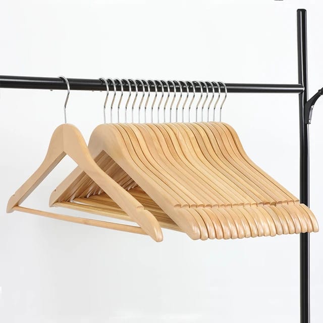 Wooden clothes hanger