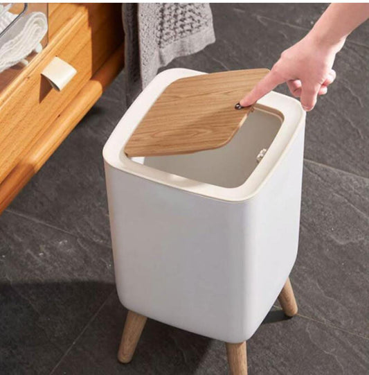 10 liters Large-Capacity Plastic Home Kitchen Trash can Press with lid Garbage Recycling bin Simple Wastebasket Container