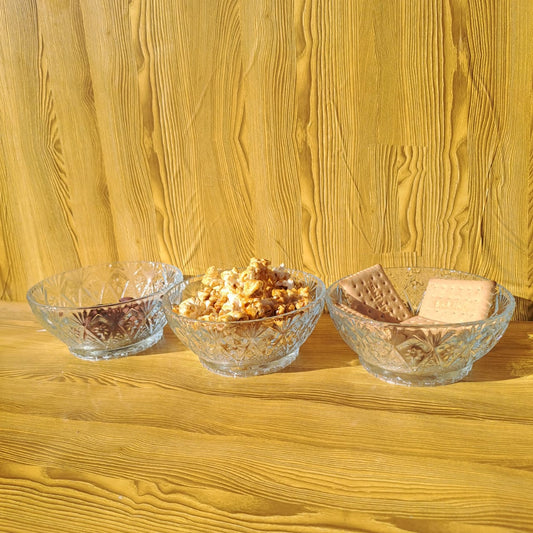 3pc set dessert bowls 4"