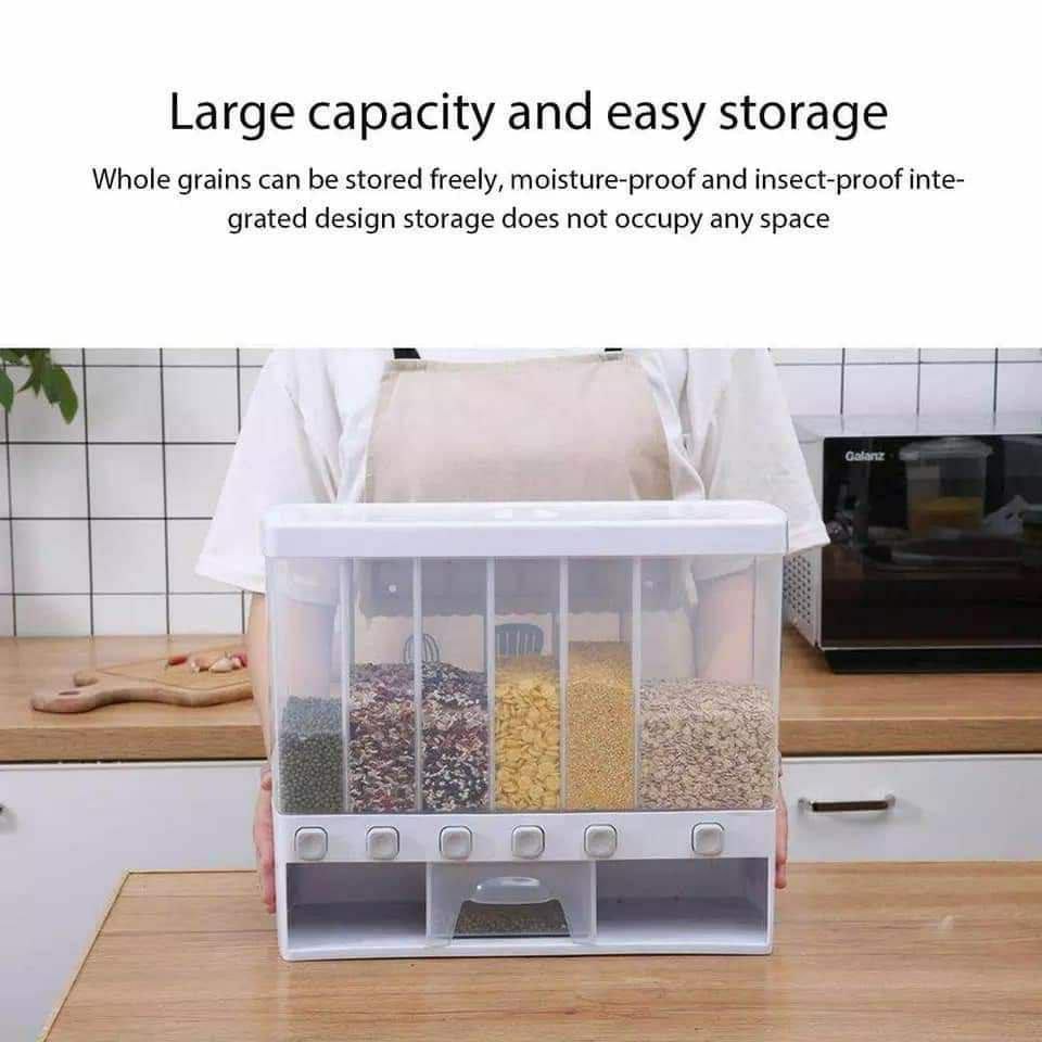6 compartment cereals dispenser