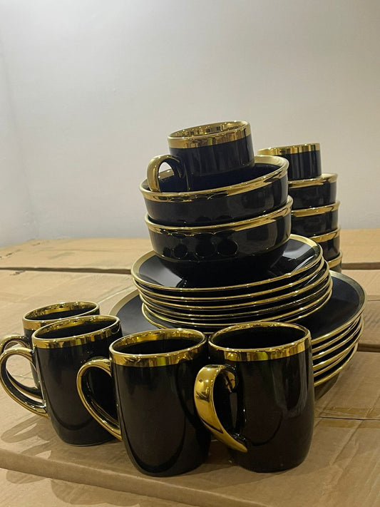 24pcs Black Gold set